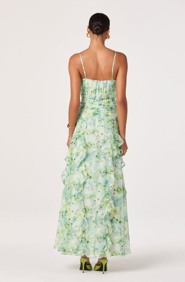 Brianna Ruffle Chiffon Maxi Dress - ASTR the Label Brianna Ruffle Chiffon Maxi Dress - ASTR the Label
