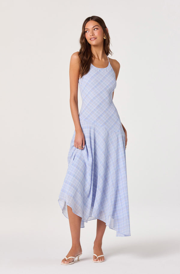Ginny Plaid Halter Midi Dress - ASTR the Label