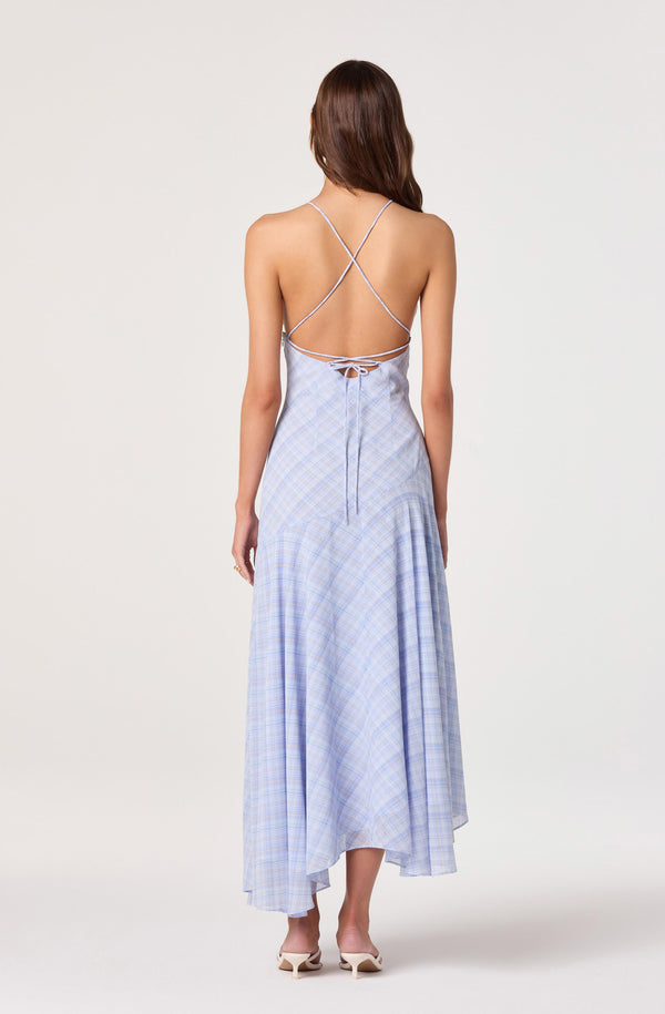 Ginny Plaid Halter Midi Dress - ASTR the Label Ginny Plaid Halter Midi Dress - ASTR the Label