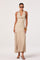 Sticky add to cart - Inez Mixed Media Halter Maxi Dress