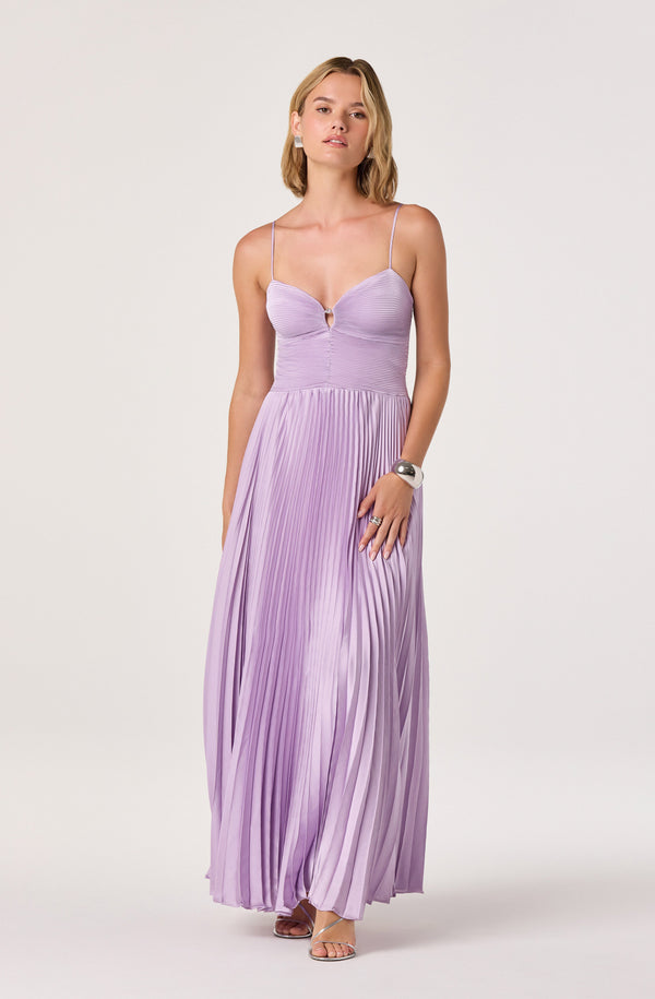 astr stacie satin maxi dress ASTR the Label Alaia Dress in Lavender