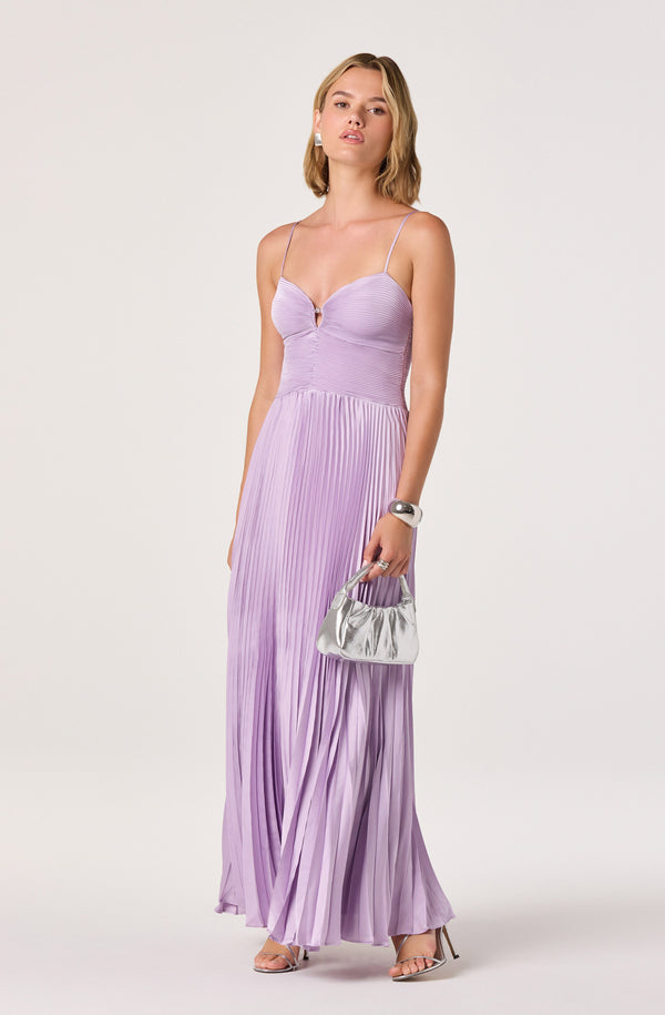 Alaia Satin Pliss Maxi Dress Alaia Satin Pliss Maxi Dress