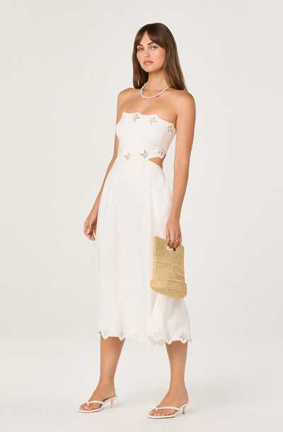open back midi dress Hunter Green Ribbed Spaghetti Strap Sleeveless Satin fabrication Draping High asymmetric neckline Open back with ties Side slit Concealed side zip The model is wearing a size 8 Lady Black Tie - Pure