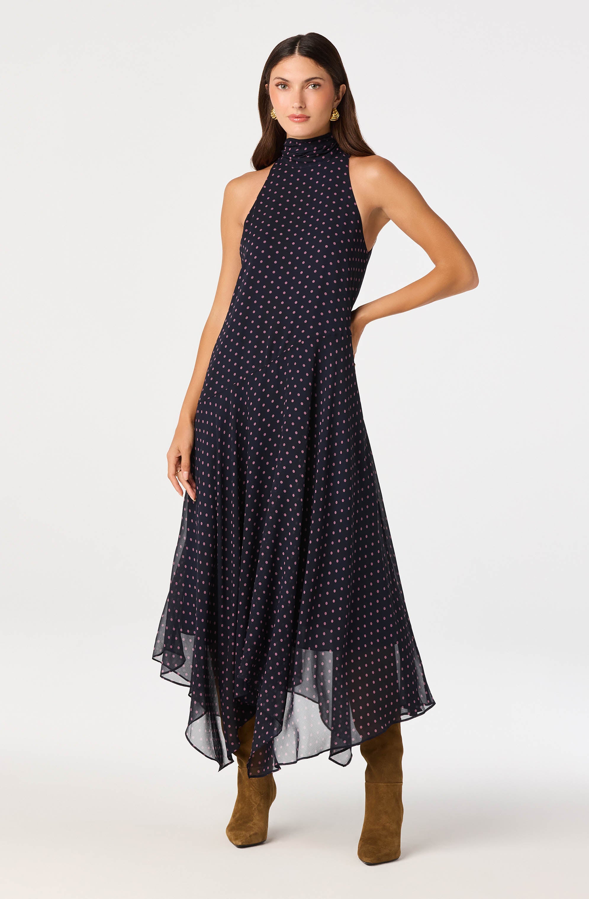 Tiana Polka Dot Maxi Dress