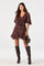 Sticky add to cart - Lilah Floral Cape-Sleeve Mini Dress