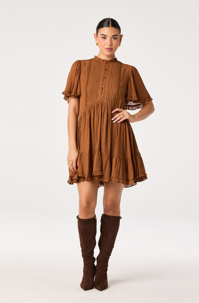 Randi Pintuck Mini Dress