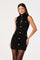 Sticky add to cart - Daphne Velvet Lace Mock Neck Dress