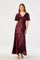 Sticky add to cart - Jamie Cape Sleeve Satin Maxi Dress