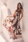 Sticky add to cart - Clea Pleated Satin V-Neck Maxi Dress