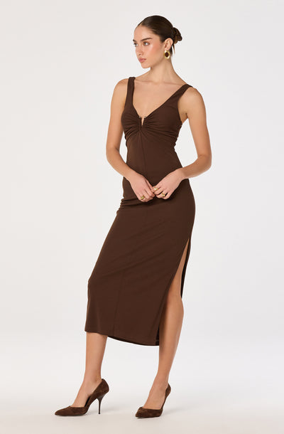 Shaylee Ribbed Knit Midi Dress