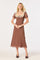Sticky add to cart - Edwardine Plaid Puff Sleeve Midi Dress