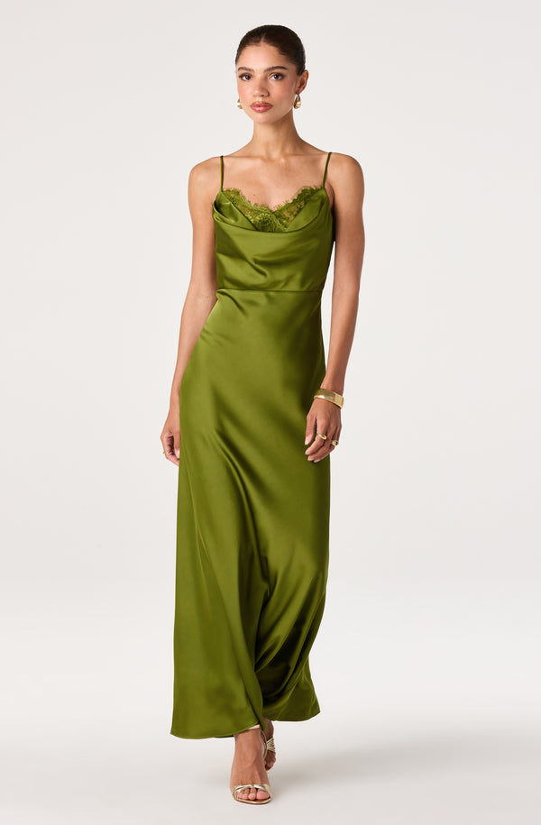 Annette Cowl Neck Satin Maxi Dress - ASTR the Label Annette Cowl Neck Satin Maxi Dress - ASTR the Label