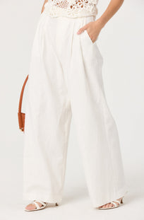 Milani Linen-Blend Trouser Pants - ASTR the Label