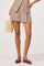 Sticky add to cart - Preston Gingham Pleated High-Rise Shorts