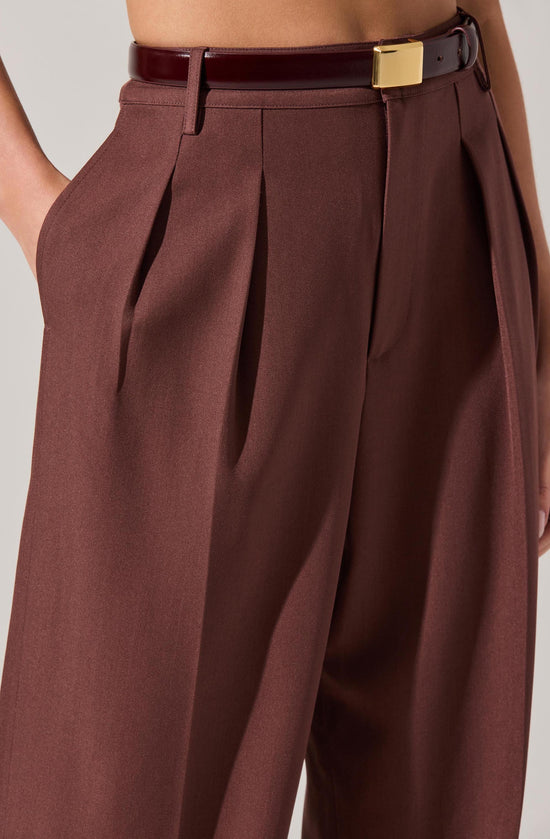 ASTR The Label Faria Pants- Plum Brown main image 1