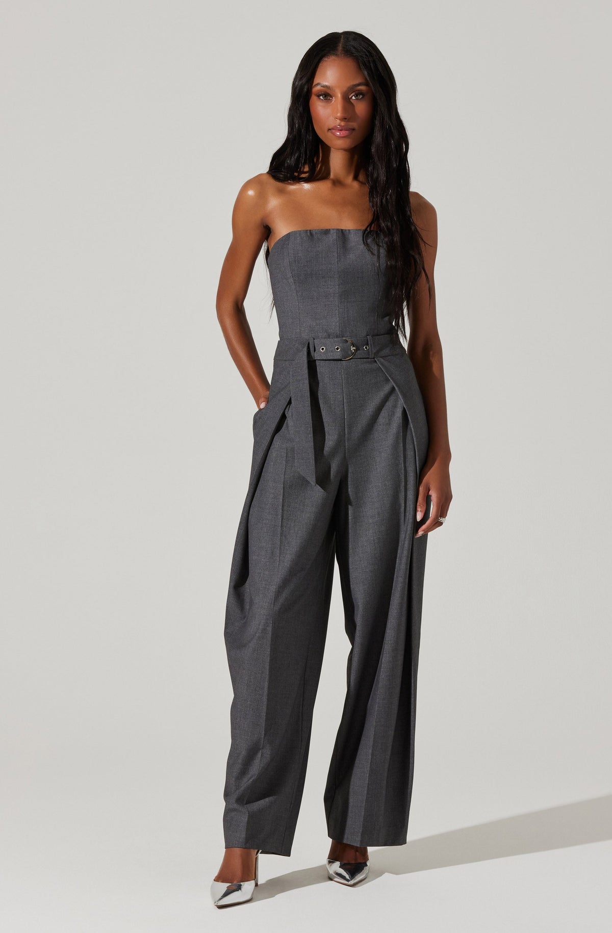 Bryony Tailored Pleat Belted Jumpsuit– ASTR the Label