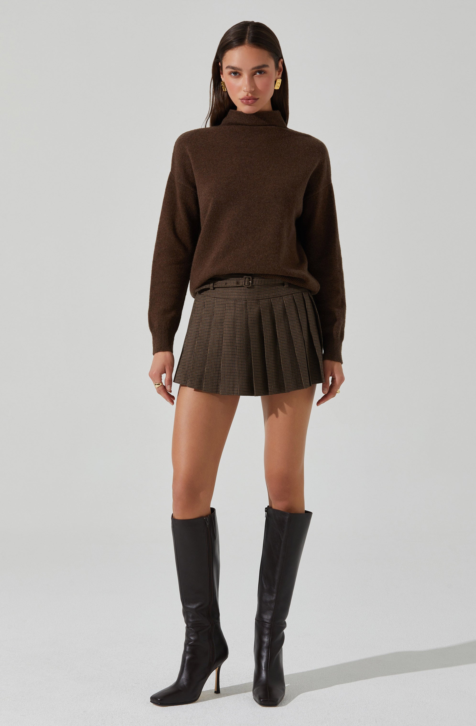 Hina Plaid Pleated Skort