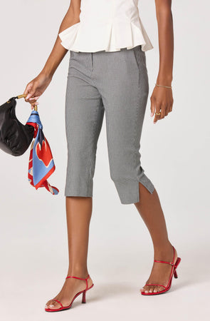 Cardin Houndstooth High-Rise Capri Pants - ASTR the Label