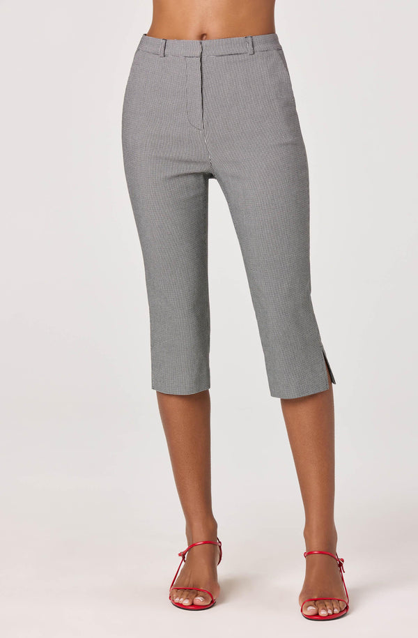 Cardin Houndstooth High-Rise Capri Pants - ASTR the Label