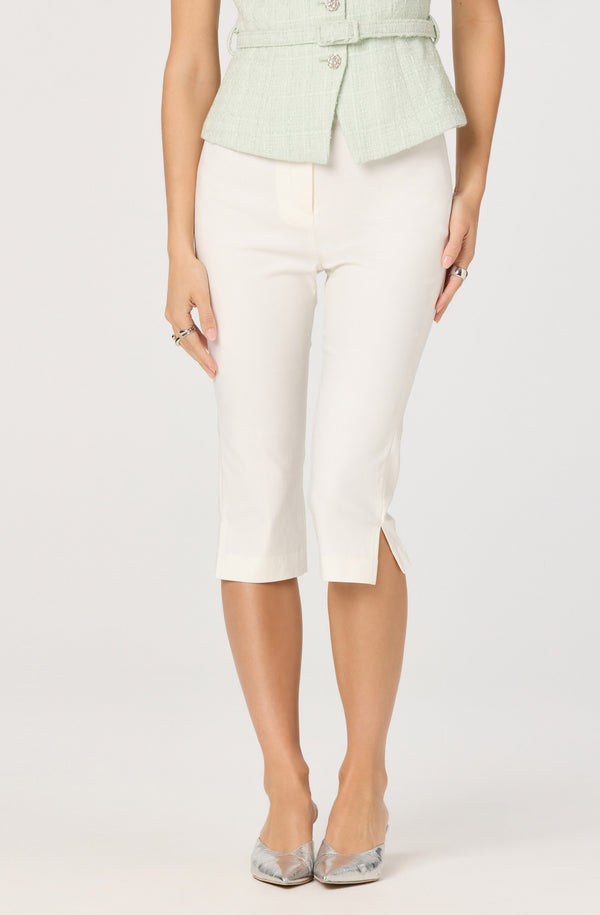 white capri dress pants Cardin Tailored Capri Pants