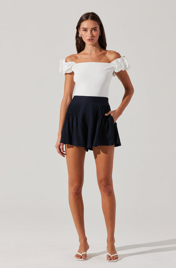 Ciro Linen-Blend Shorts - ASTR the Label Ciro Linen-Blend Shorts - ASTR the Label