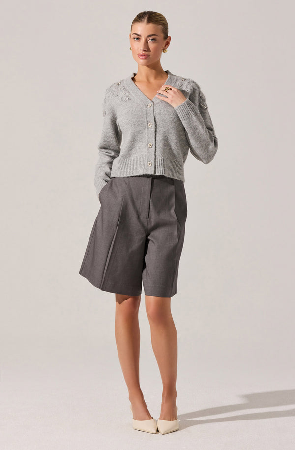 Quillie Pleated Tailored Bermuda Shorts - ASTR the Label