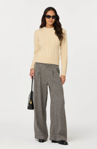 Lanie Relaxed Tweed Trousers - ASTR the Label