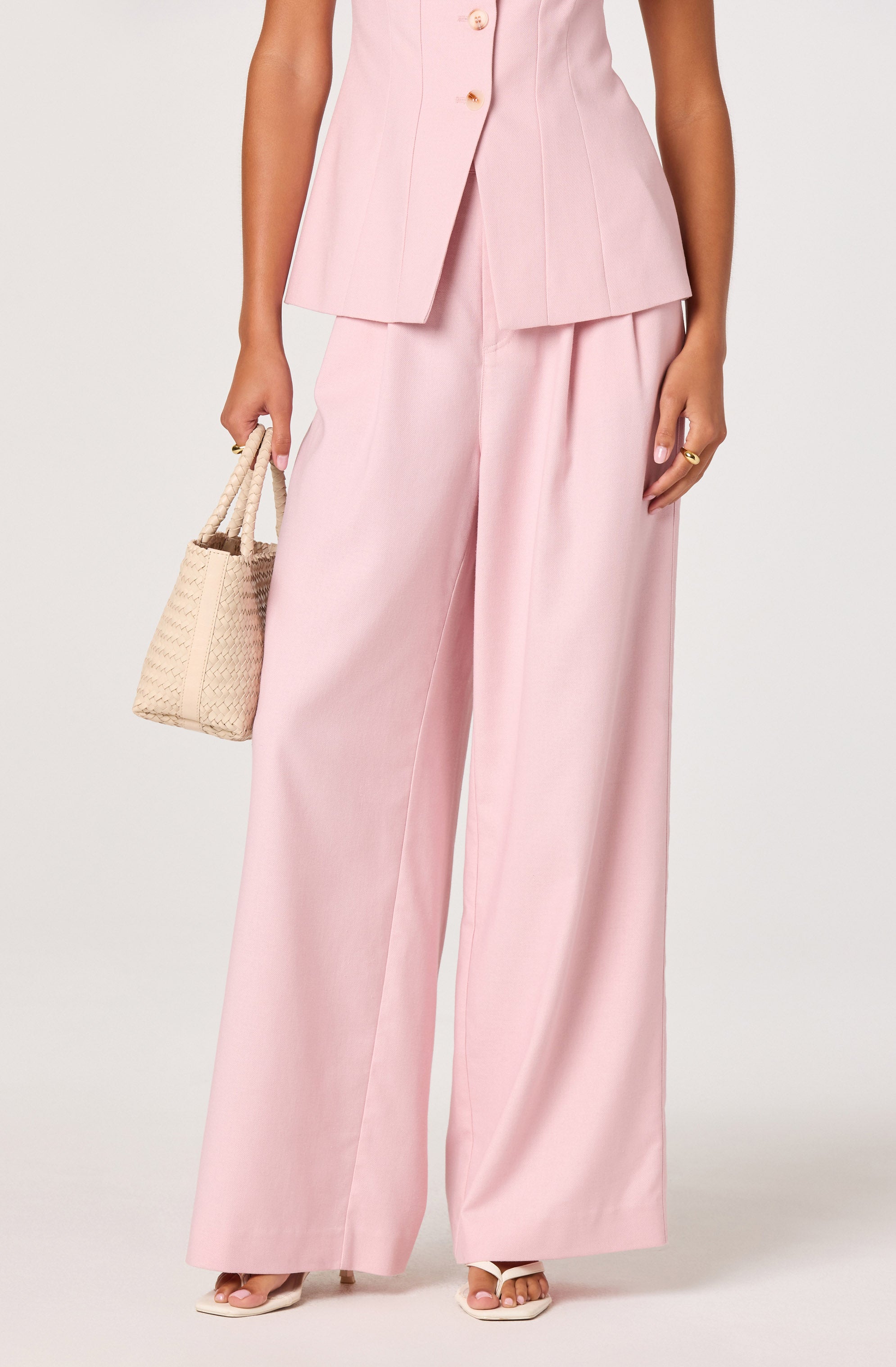 Neha Linen High-Rise Wide Leg Pants