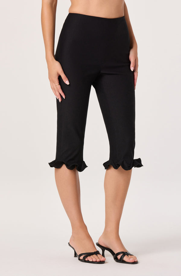 Amalie Ruffle Hem Capri Pants - ASTR the Label