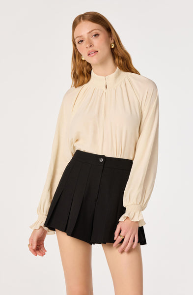 Paola Pleated Mini Shorts - ASTR the Label