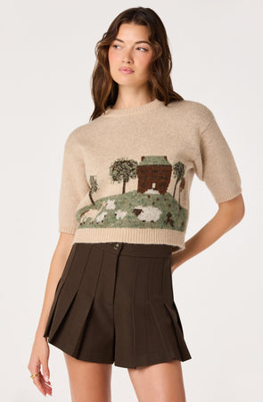 Paola Pleated Mini Shorts - ASTR the Label