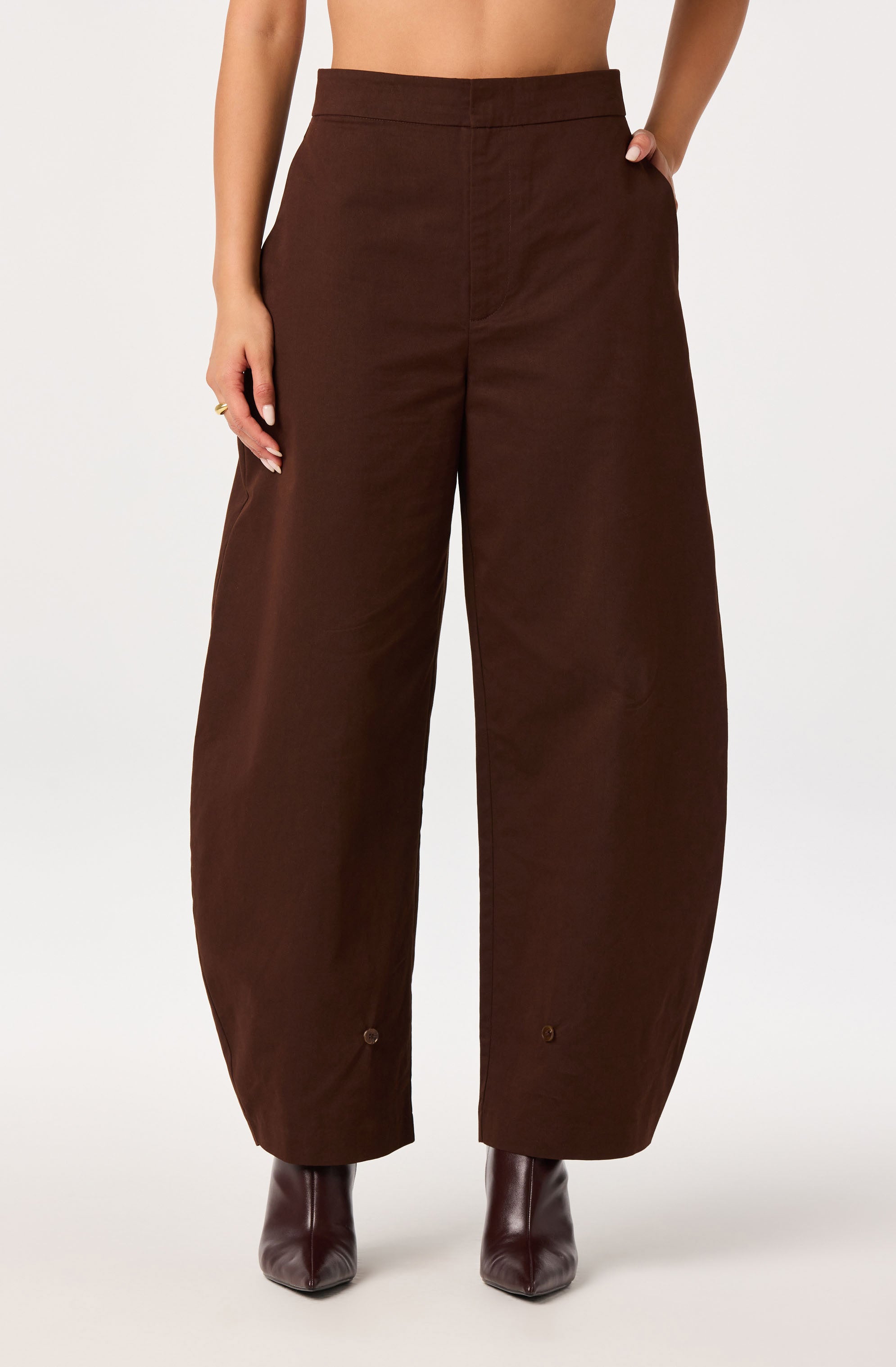 Katrina High-Rise Barrel Pants - ASTR the Label