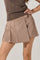 Sticky add to cart - Theodora Pleated Faux Suede Skirt