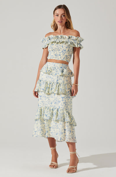 Foufette Floral Tiered Skirt