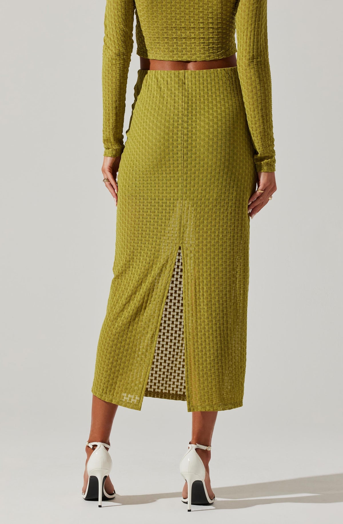 Indah Semi Sheer Overlay Midi Skirt– ASTR the Label