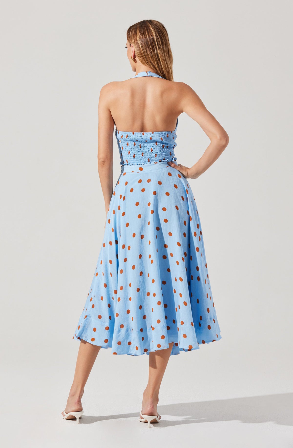 Janie Polka Dot Midi Skirt