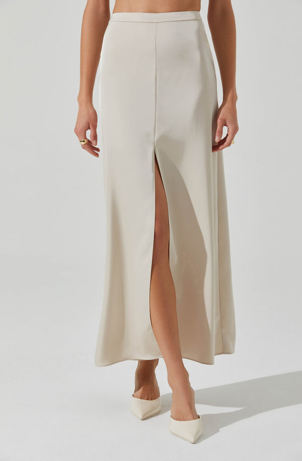Vitella Satin Maxi Skirt - ASTR the Label