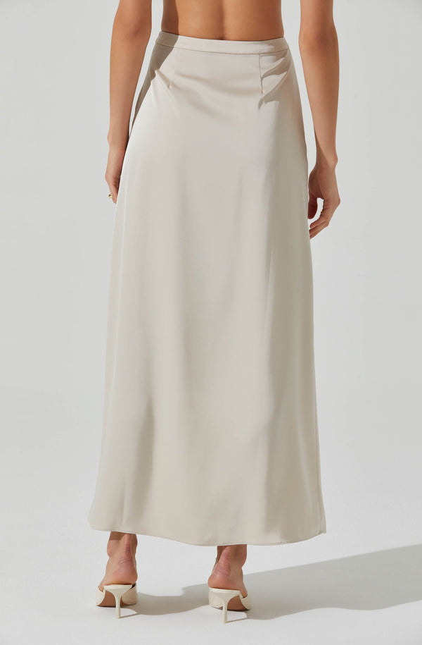 Vitella Satin Maxi Skirt - ASTR the Label