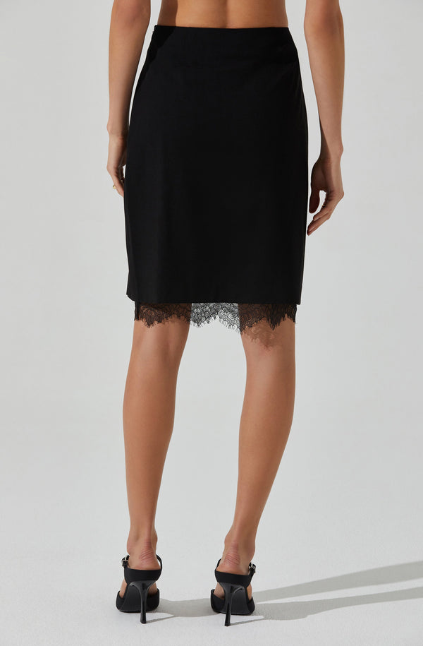 Itzayana Lace Trim Pencil Skirt - ASTR the Label