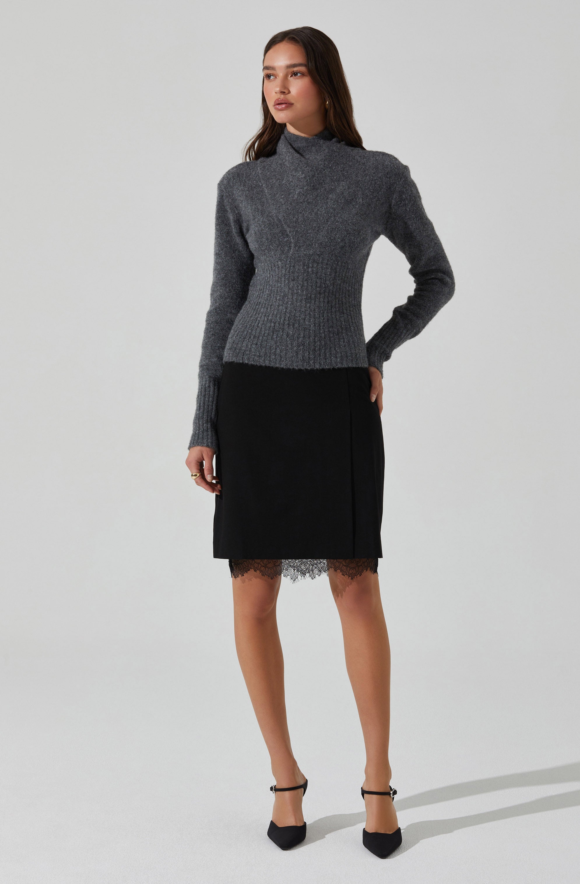 Itzayana Lace Trim Pencil Skirt– ASTR the Label