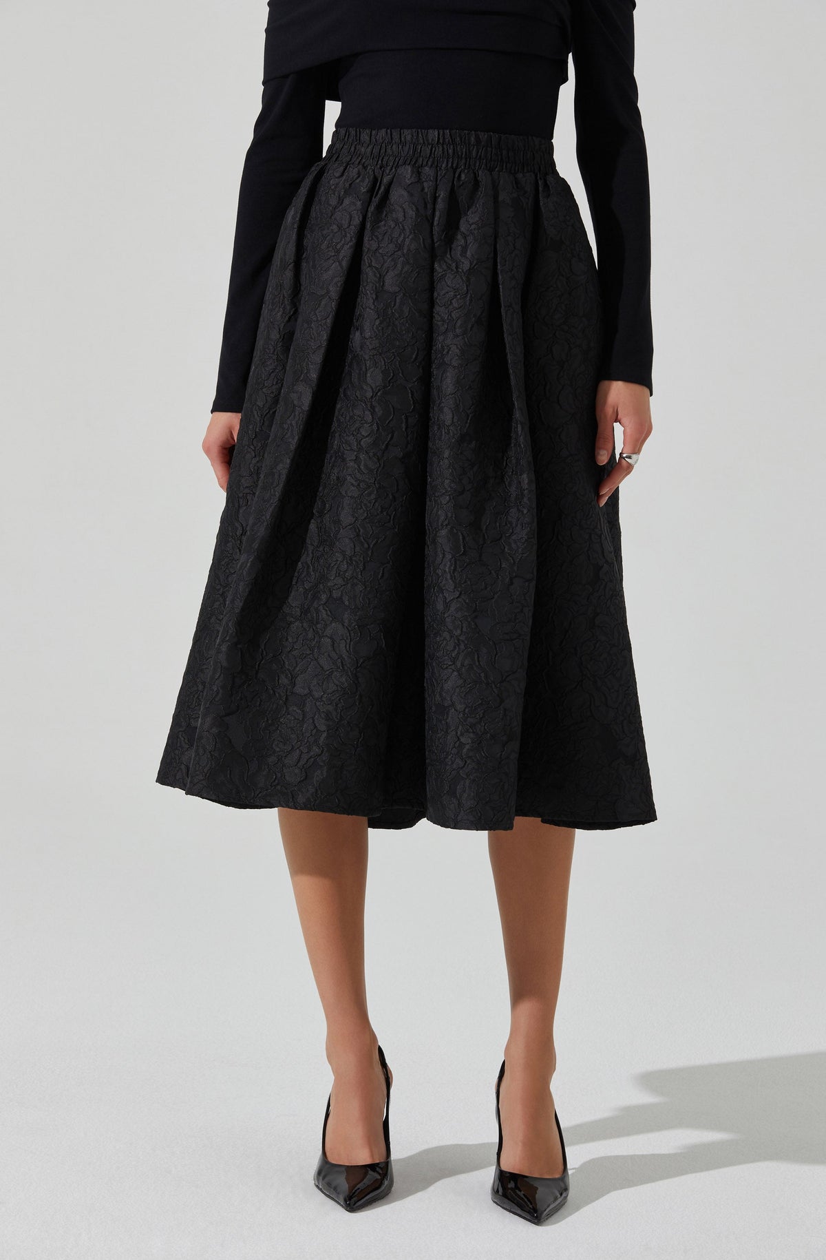 Andolina Jacquard Midi Skirt– ASTR the Label
