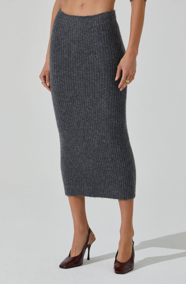 Neve Ribbed Sweater Midi Skirt - ASTR the Label