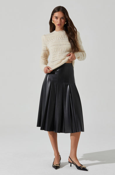 スカート Pleated Snake-Effect Leather Skirt New Zara Faux Leather Snake Print Midi Pleated Skirt XS