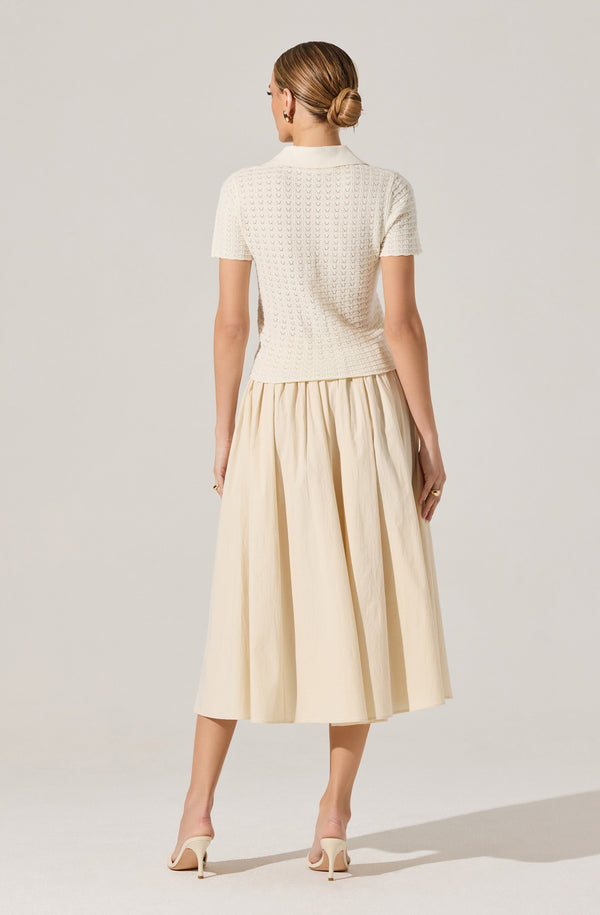 Attwell Pleated Midi Skirt - ASTR the Label
