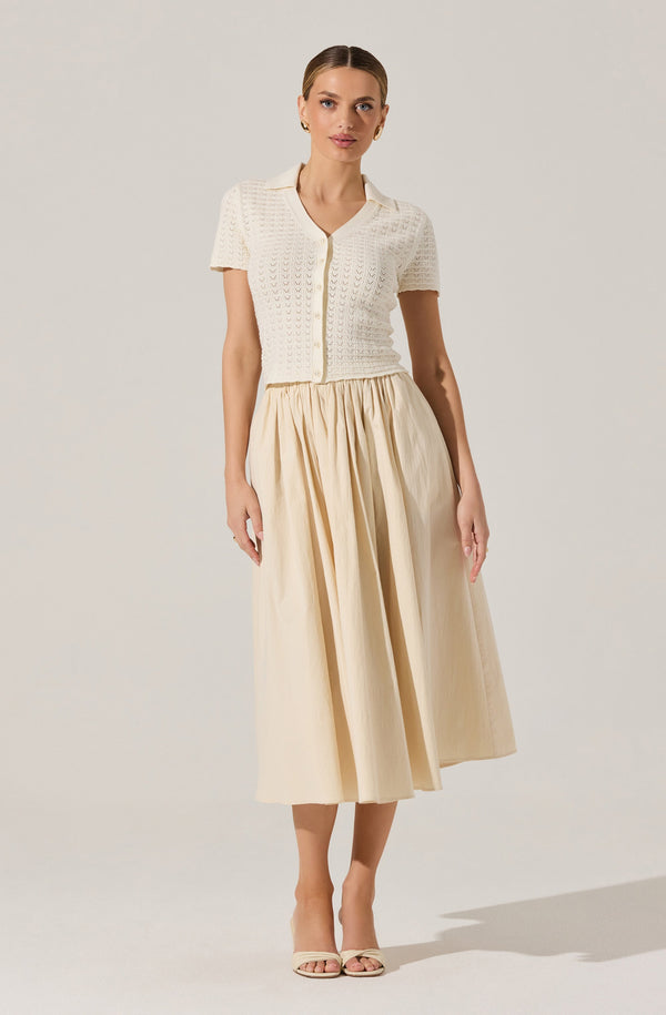 Attwell Pleated Midi Skirt - ASTR the Label