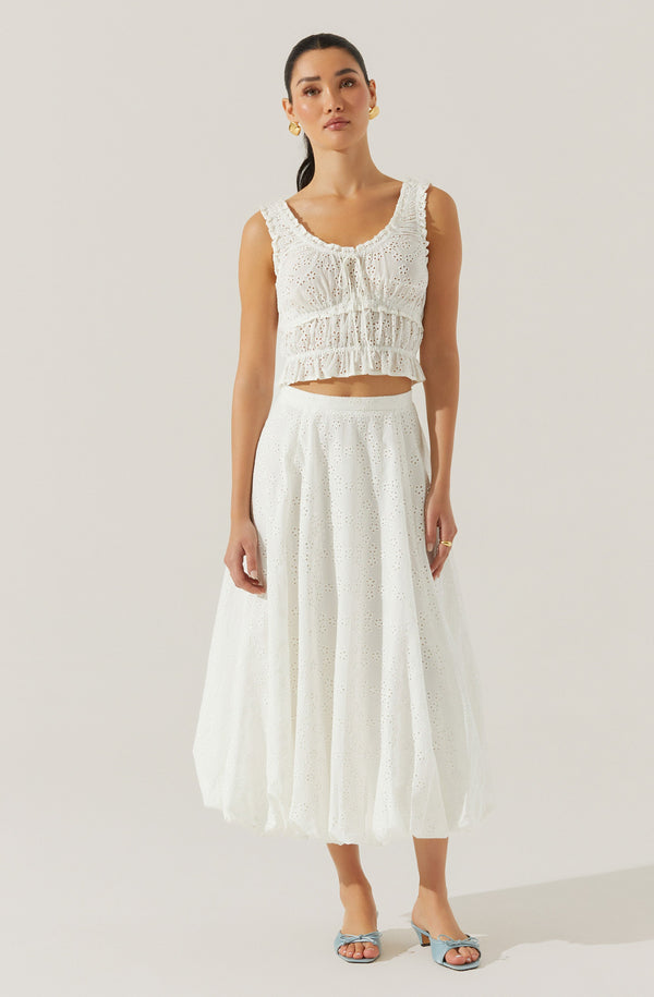 Kissel Eyelet Bubble Maxi Skirt - ASTR the Label