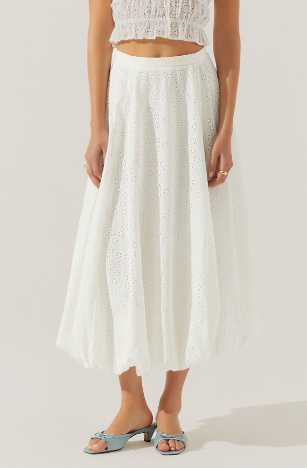Kissel Eyelet Bubble Maxi Skirt - ASTR the Label