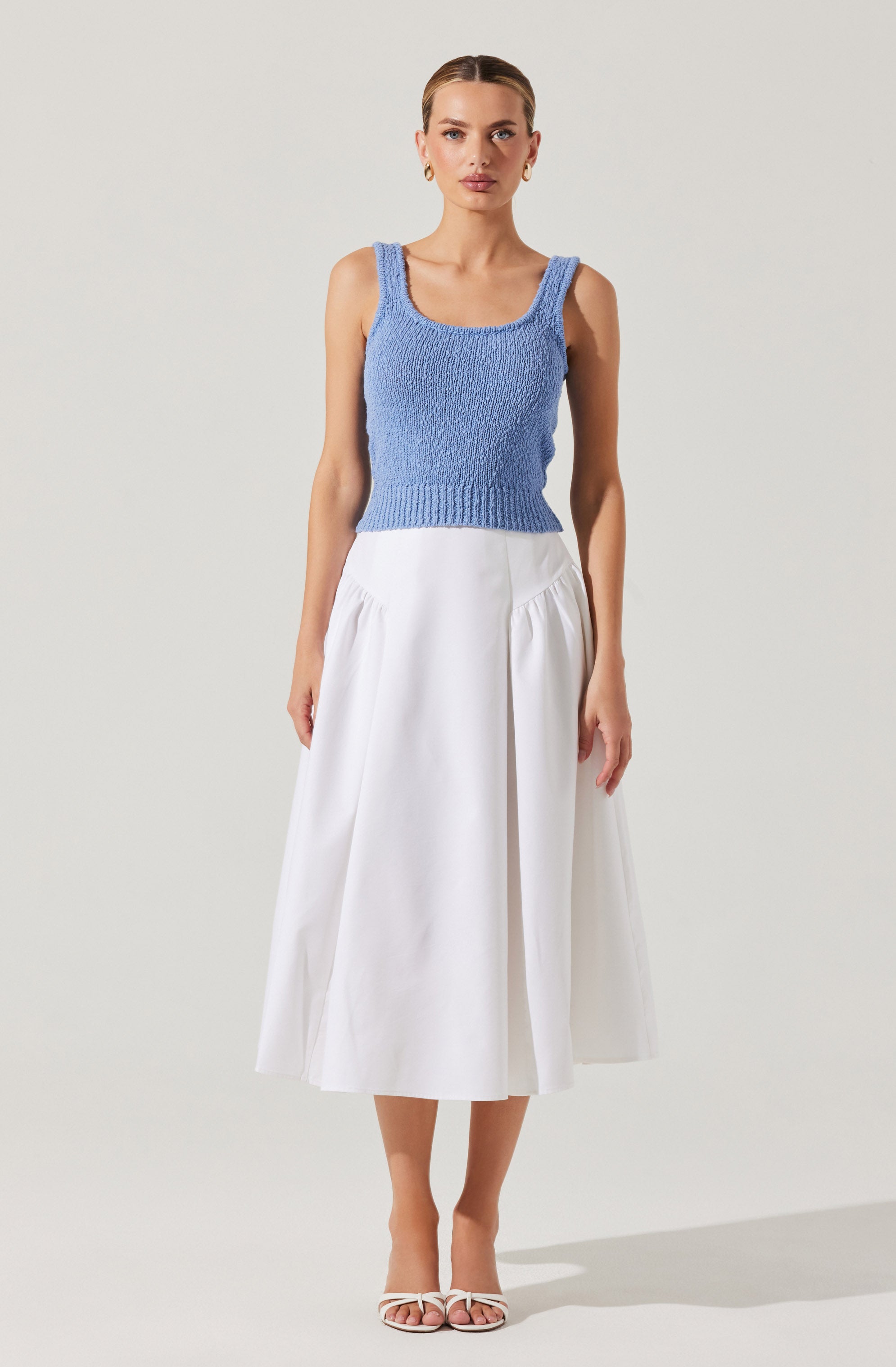 ◆ITZAVIBE◆ SKYBLUE DOTTED LAYERED WRAP MIDI SKIRT IBB25WSK MUSINSA | ITZAVIBE SKYBLUE DOTTED LAYERED WRAP MIDI SKIRT