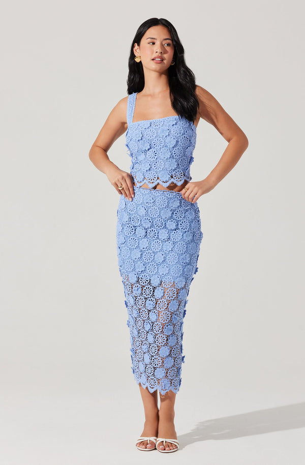 Jonae Crochet Lace Midi Skirt - ASTR the Label