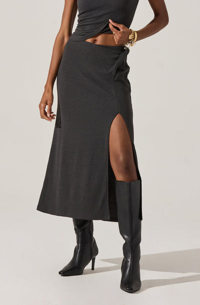 Lindy Twist Detail Midi Skirt